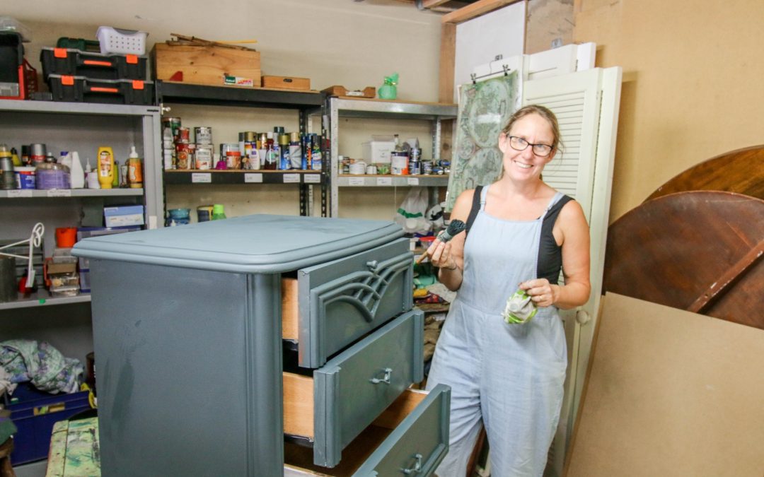 Upcycling volunteer transforms ReStore furniture