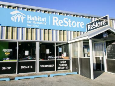 Outside view of the Habitat for Humanity Whangārei ReStore op shop